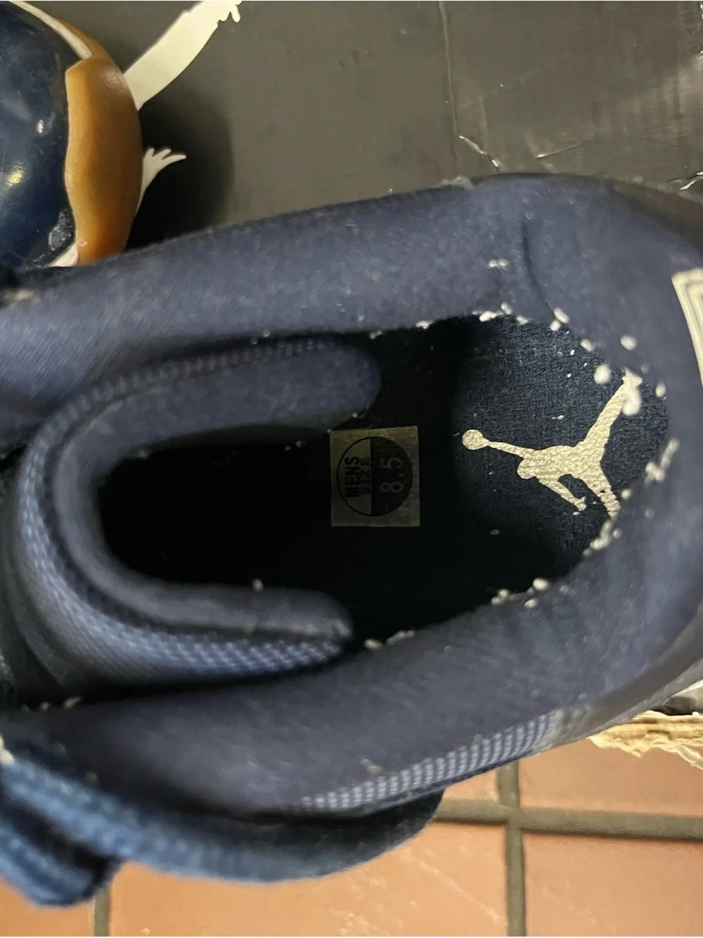 Jordan Low-Top Sneakers in Navy with Gum Sole